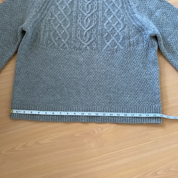 CYNTHIA ROWLEY Gray Oversized Mock Turtleneck Wool Sweater Size XS - Picture 11 of 14